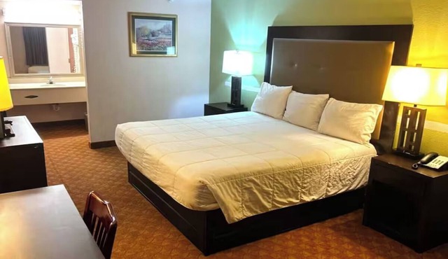 Budget King Bed Room Near Paige Davidson Studio and the Frank Buck Zoo
