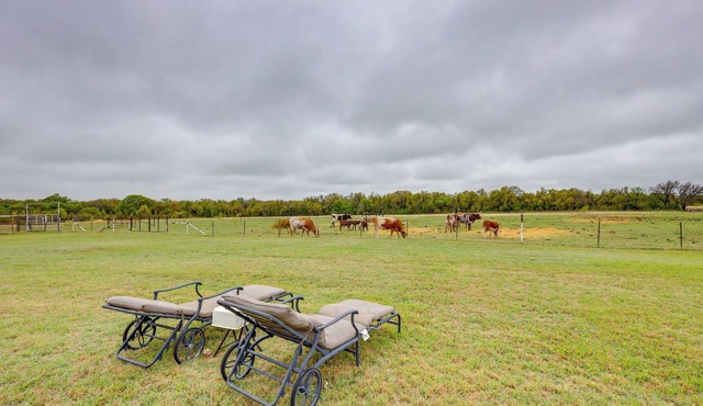 Bunkhouse on Working Texas Ranch w/Horses & Cows!