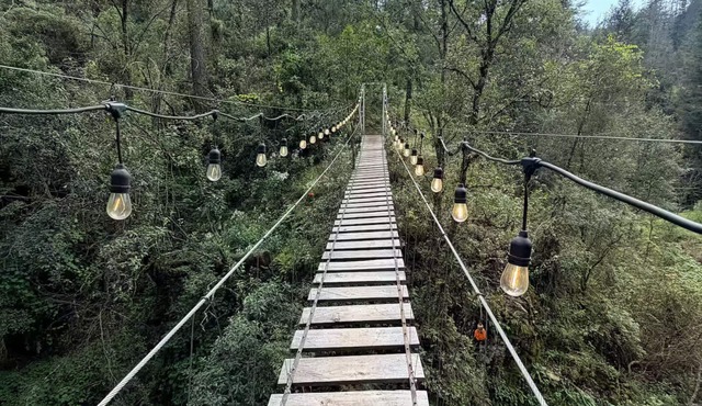 Cabaña 3 Pico del Bosque con puente colgante