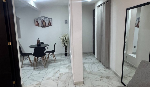 Charming 2-bedroom apartment, living room in beautiful Zacatlán with WiFi