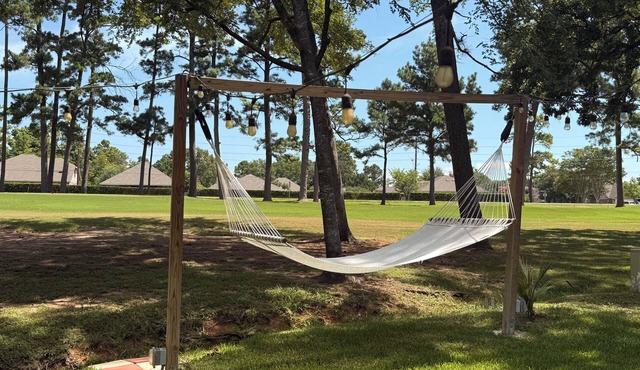 Charming 3-bedroom house in Lake Conroe, community pool and gym.
