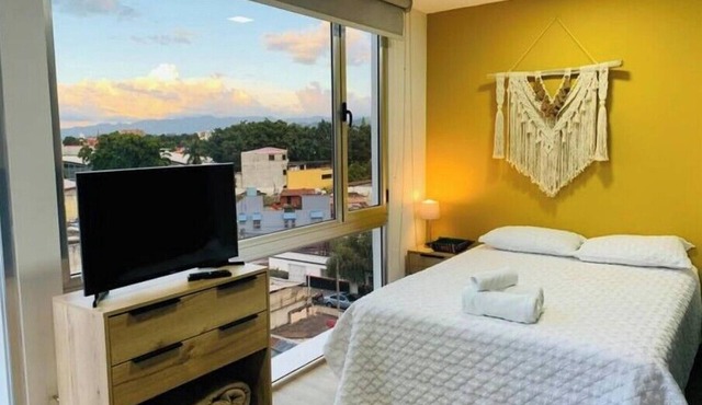 Cozy illuminated studio apartment