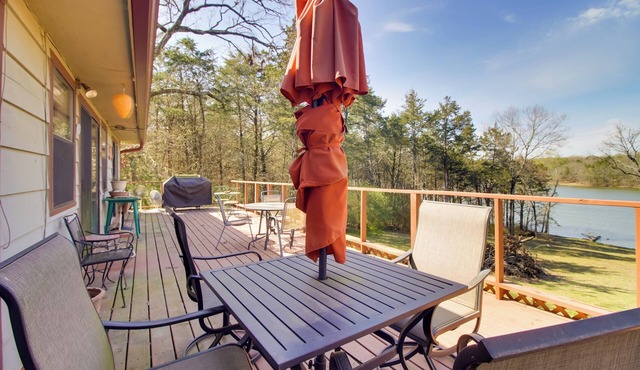 Dock & Water-View Deck: Home on Lake Dardanelle