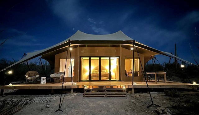 Exclusive Luxury Glamping Retreat with Stargazing & Desert Trails near Saguaro National Park, Arizona