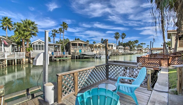 Furnished Deck: Waterfront Port Isabel Cottage!
