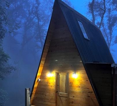 High garden alpine cabin