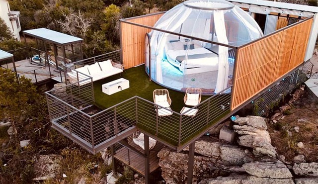 Modern Dome Escape with Private Decks & Open-Sky Relaxation in Cottonwood, Texas