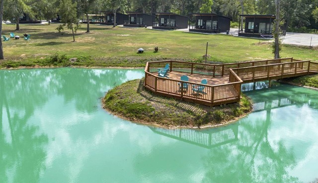 Peaceful Luxury Tiny Home Resort with Pool & Goats near Houston, Hempstead Texas – Entire Property Rental