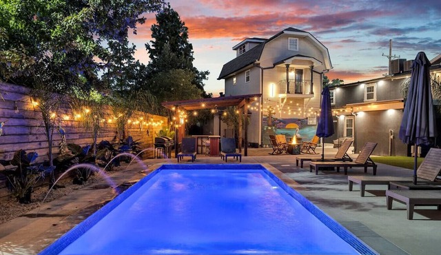 Poolside Bliss! Fun-Filled 7BR Stay near City Park