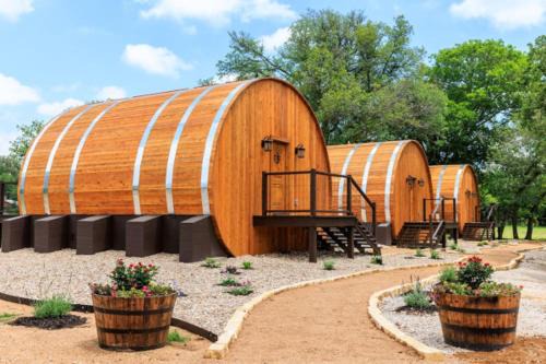 Romantic Chardonnay Wine Barrel Cabin