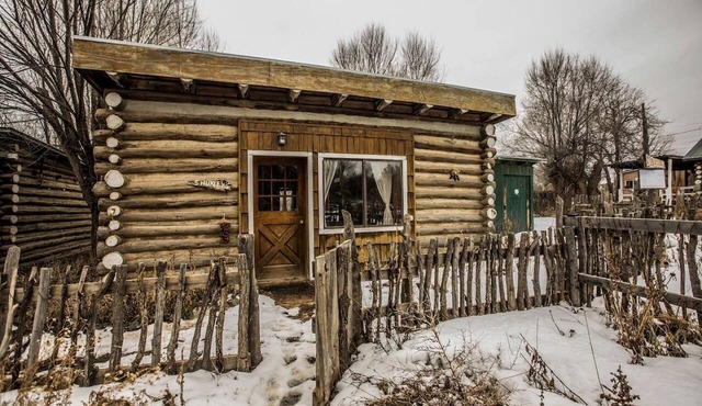 Rustic Log Cabin on Eco-Friendly Farm near Taos, New Mexico