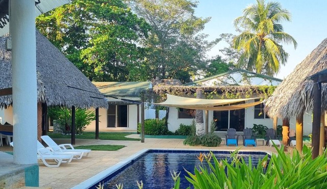 Spacious 8-bedroom, 22-guests chalet in tranquil Puerto San José with AC