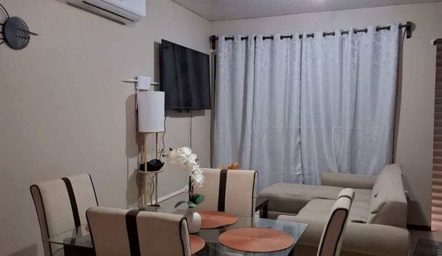 Spacious house with a large patio and
