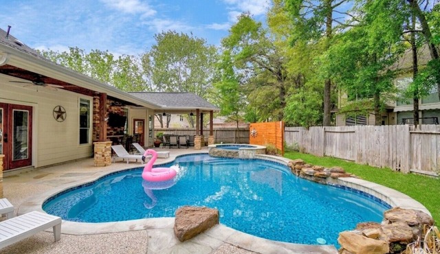 The Woodlands Escape with Heated Pool and Game Room