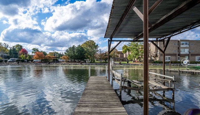 Waterfront Vacation Rental on Fox River | Walk to Downtown McHenry | 3BR/2BA Home with Private Pier in McHenry
