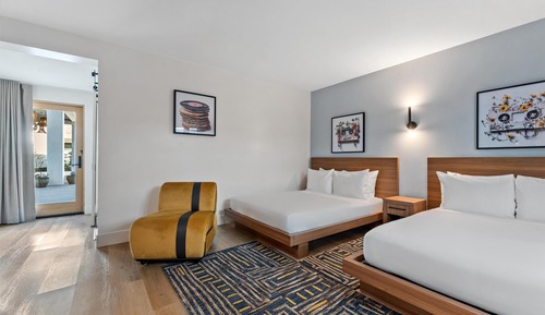 Standard Room, 2 Double Beds, Balcony (Mobility & Roll-in Shower)