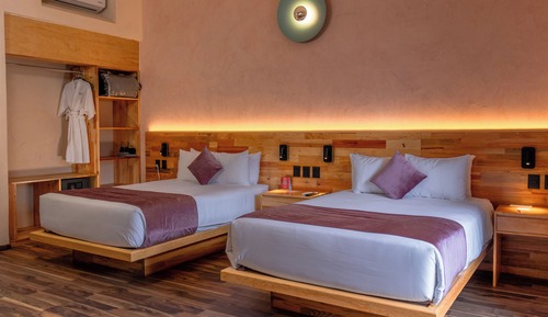 Superior Room, 2 Double Beds, Balcony, City View