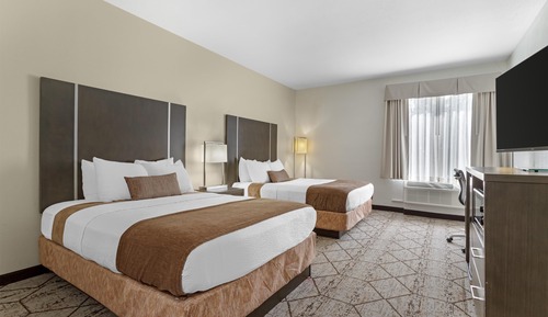 Standard Room, 2 Queen Beds, Non Smoking, Refrigerator & Microwave