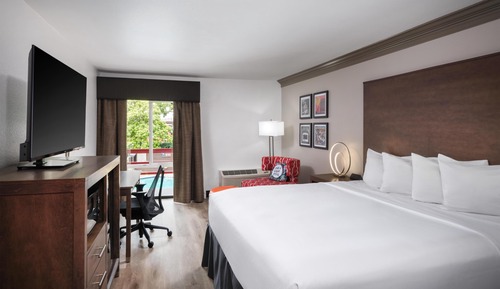Standard Room, 1 King Bed, Refrigerator & Microwave, Courtyard View