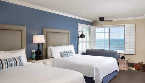 Double Room, 2 Queen Beds, Ocean View (No Pets)
