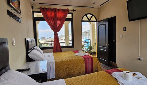 Double Room, 2 Double Beds, Air conditioning