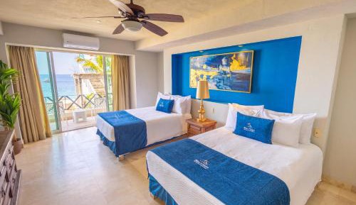 Blue Serene Standard 2 Queen Beds