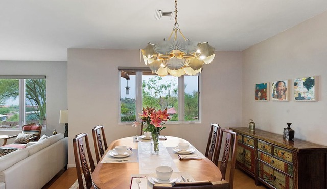 Art-Filled Catalina Foothills Retreat: Private Acre, HEATED Pool, Pet-Friendly